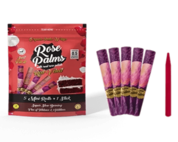 ROSE PALMS MINI PRE - ROLLED WRAPS 5PK (BOX OF 20) - SMDistro