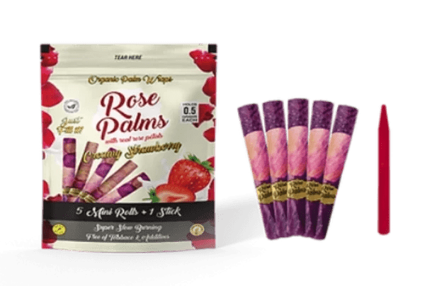 ROSE PALMS MINI PRE - ROLLED WRAPS 5PK (BOX OF 20) - SMDistro