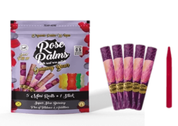 ROSE PALMS MINI PRE - ROLLED WRAPS 5PK (BOX OF 20) - SMDistro
