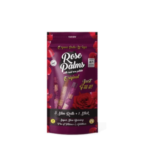 ROSE PALMS SLIM PRE - ROLLED WRAPS 3PK (BOX OF 20) - SMDistro