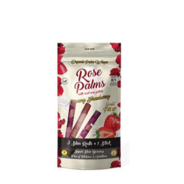 ROSE PALMS SLIM PRE - ROLLED WRAPS 3PK (BOX OF 20) - SMDistro