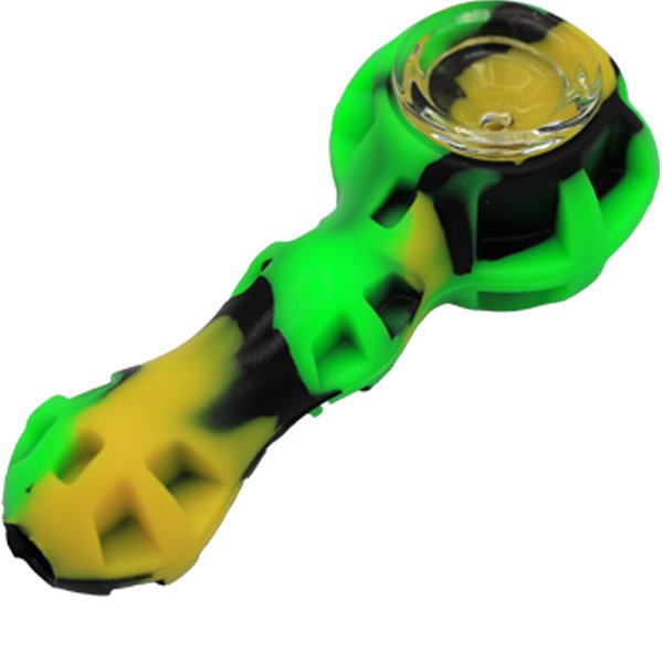 SILICONE BOWL GREEN BLACK & YELLOW DESIGN - SMDistro