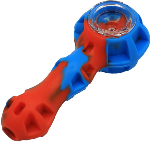 SILICONE BOWL RED & BLUE DESIGN - SMDistro