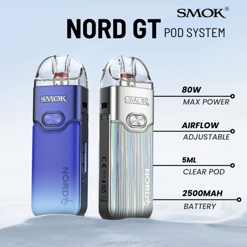 SMOK Nord GT 2500mAh Pod System Starter Kit (MSRP $45.00) - SMDistro