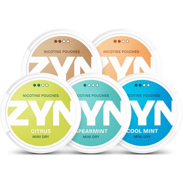 Zyn Euro Mini Dry Nicotine Pouches - Display of 5 (MSRP: $7.99 Each) - SMDistro