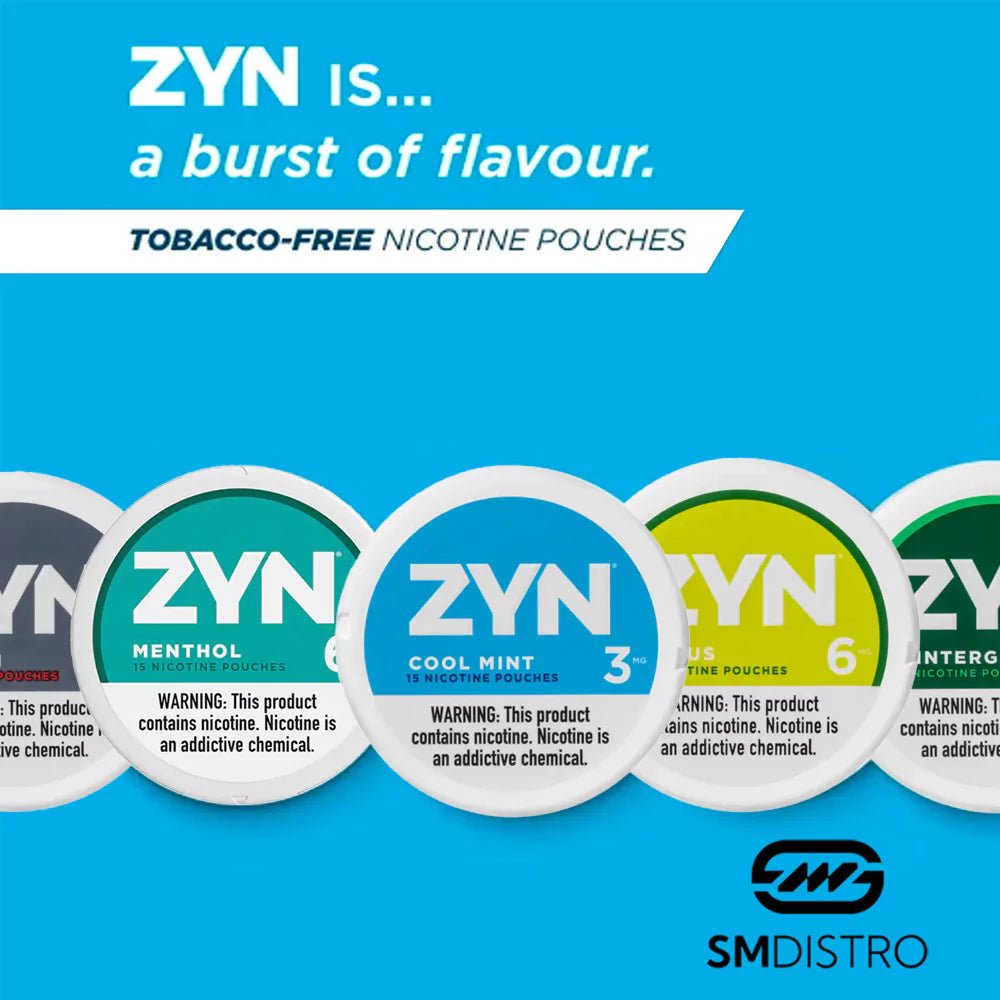 Zyn Nicotine Pouches Display of 5 (MSRP $5.89 Each) - SMDistro