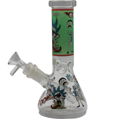 8" RICK N MORTY GLOW IN THE DARK BONG