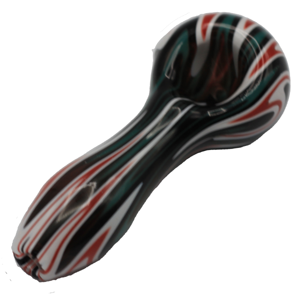 4.5" GREEN WHITE & RED STRIPED BOWL